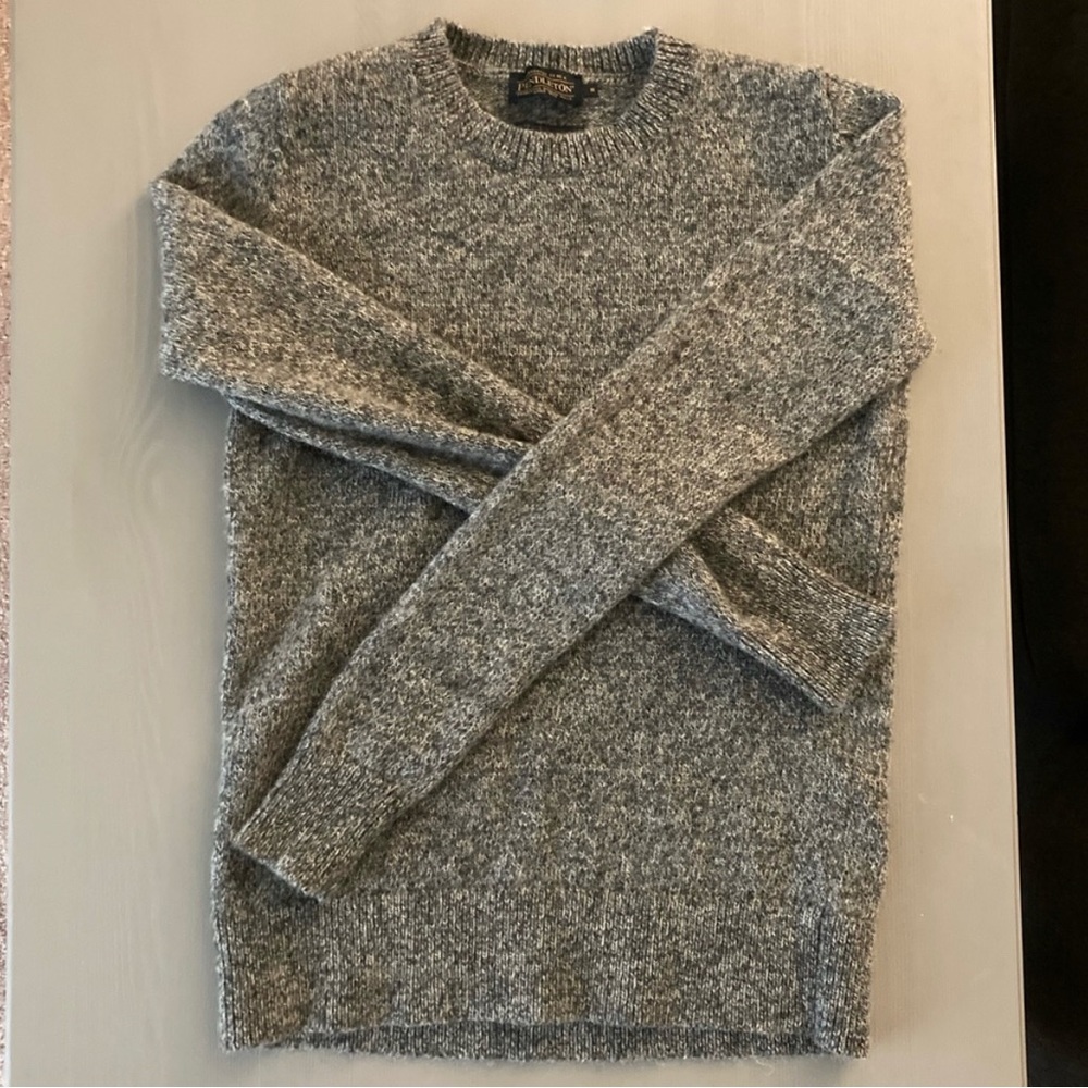 Pendleton Washable Wool Crew Neck Gray Sweater Si… - image 1